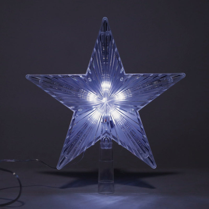 Alpine 8-Function LED 9 In. Star Christmas Tree Topper