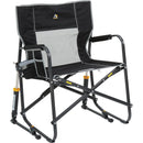 GCI Outdoor Freestyle Black PVC-Backed Polyester Powder-Coated Steel XL Folding Rocker