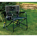 GCI Outdoor Freestyle Black PVC-Backed Polyester Powder-Coated Steel XL Folding Rocker