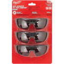 Milwaukee Red & Black Frame Safety Glasses with Tinted Anti-Scratch Lenses (3-Pack)