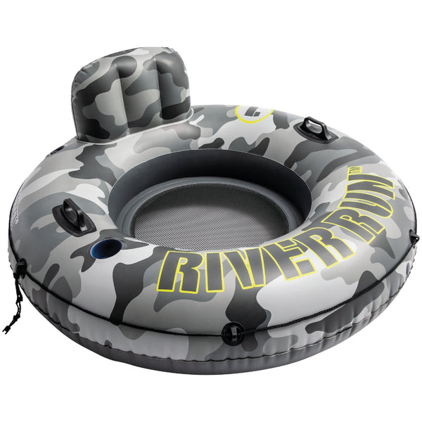 Intex River Run 53 In. Dia. Tube Float, Gray & Black Camo