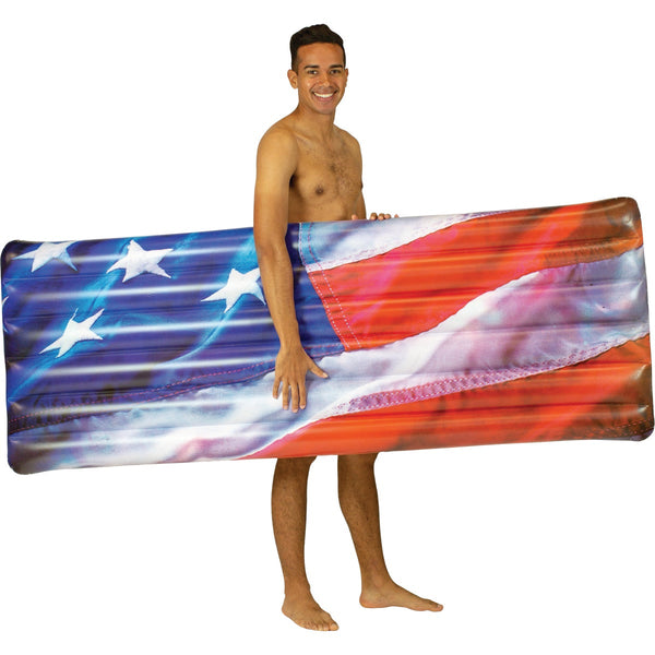 PoolCandy Stars & Stripes Deluxe Mattress Pool Raft