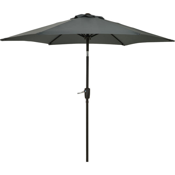 Outdoor Expressions 7.5 Ft. Aluminum Tilt/Crank Gray Patio Umbrella
