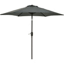 Outdoor Expressions 7.5 Ft. Aluminum Tilt/Crank Gray Patio Umbrella