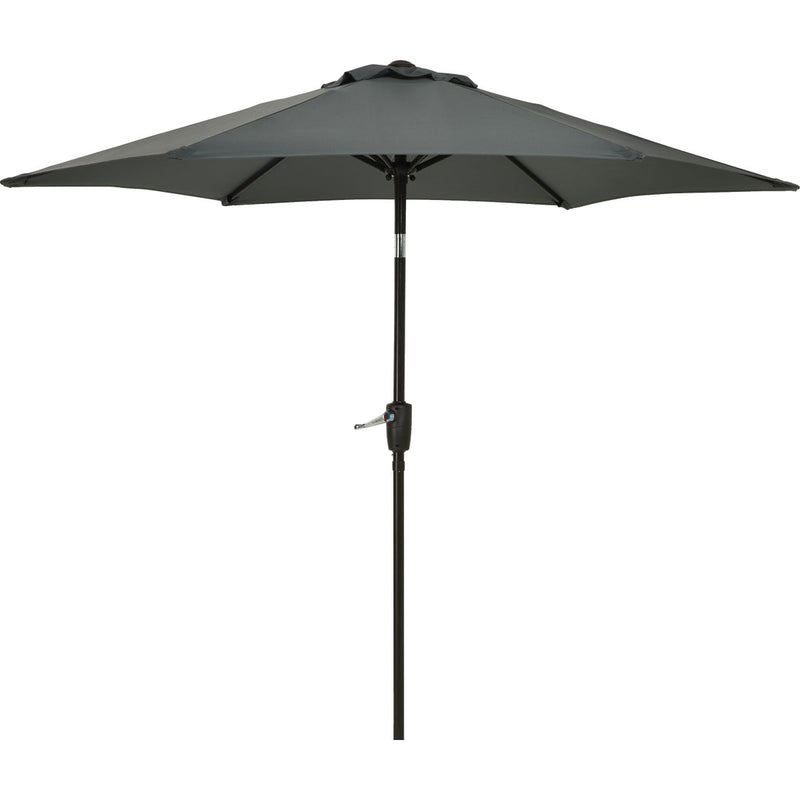 Outdoor Expressions 9 Ft. Aluminum Tilt/Crank Gray Patio Umbrella