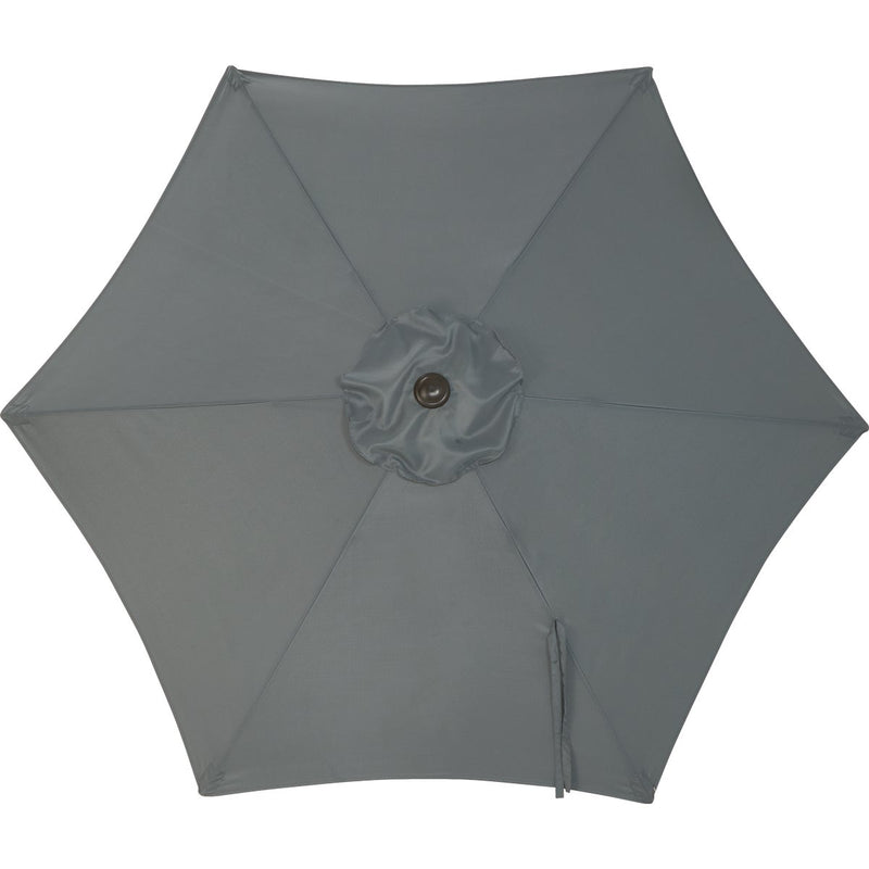 Outdoor Expressions 9 Ft. Aluminum Tilt/Crank Gray Patio Umbrella