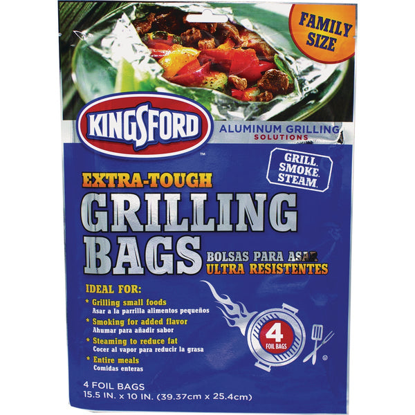 Kingsford 15.5 In. x 10 In. Aluminum Foil Grilling Bag (4-Count)