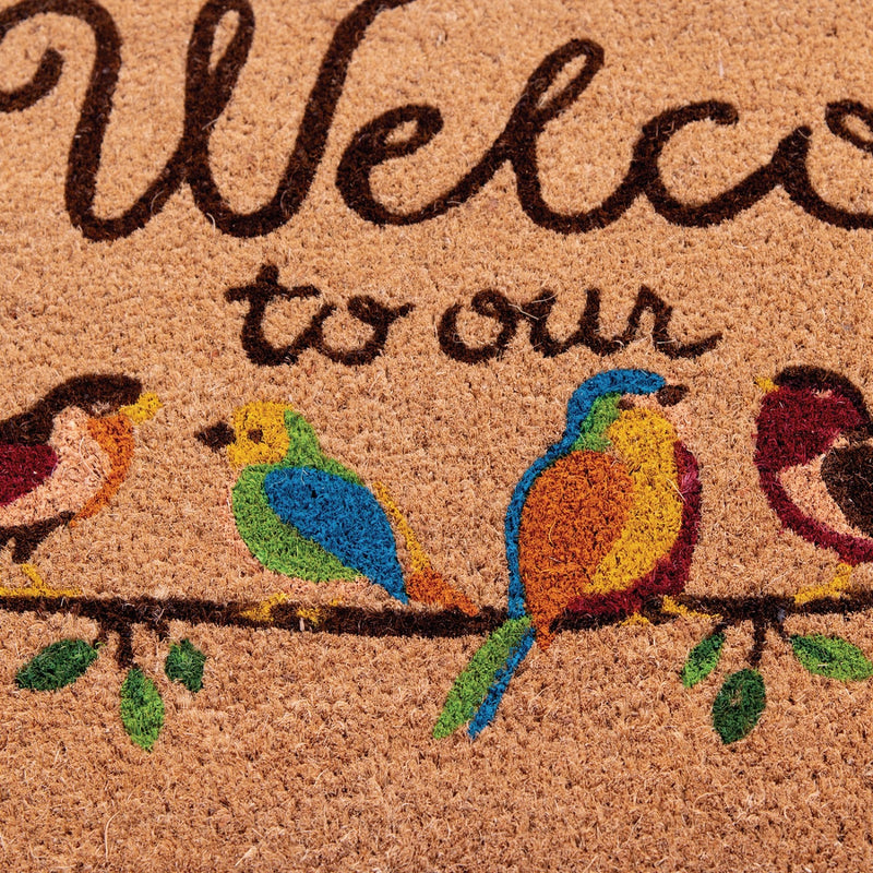 Natco Home 18 In. x 30 In. Coir Outdoor Doormat, Wire Birds