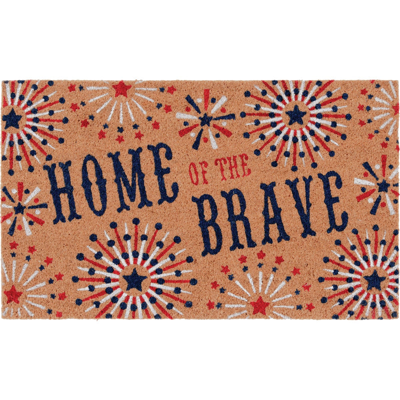 Natco Home 18 In. x 30 In. Coir Outdoor Doormat, Patriotic Fireworks