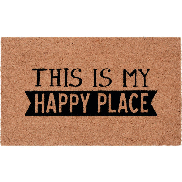 Natco Home 18 In. x 30 In. Coir Outdoor Doormat, Happy Place