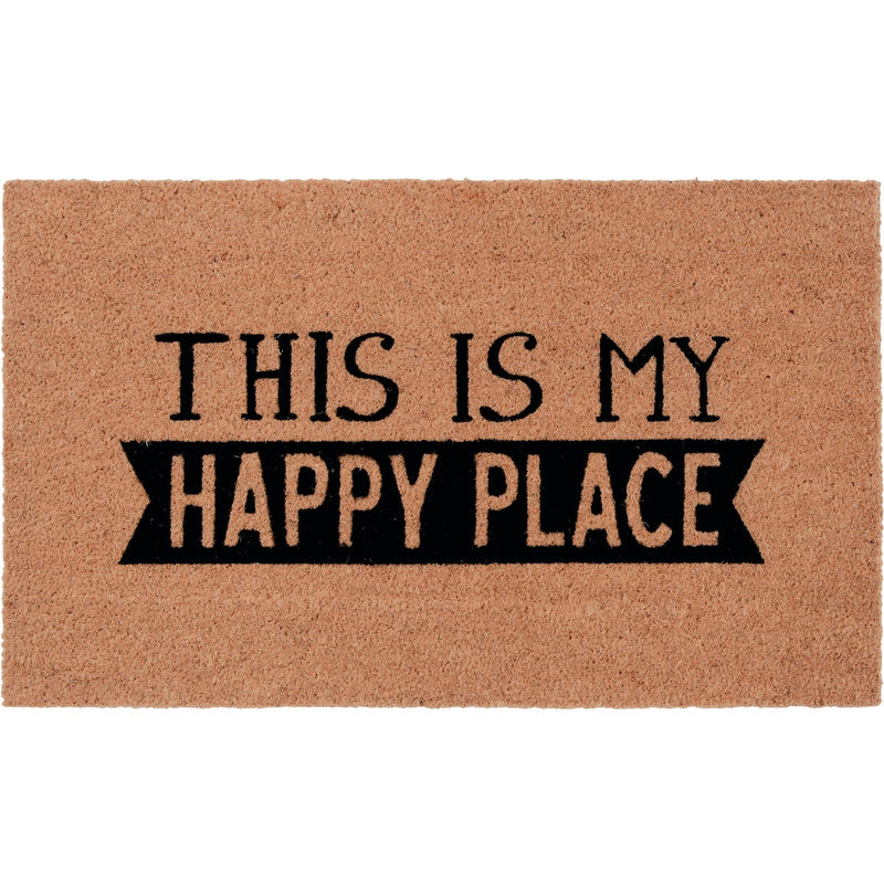 Natco Home 18 In. x 30 In. Coir Outdoor Doormat, Happy Place