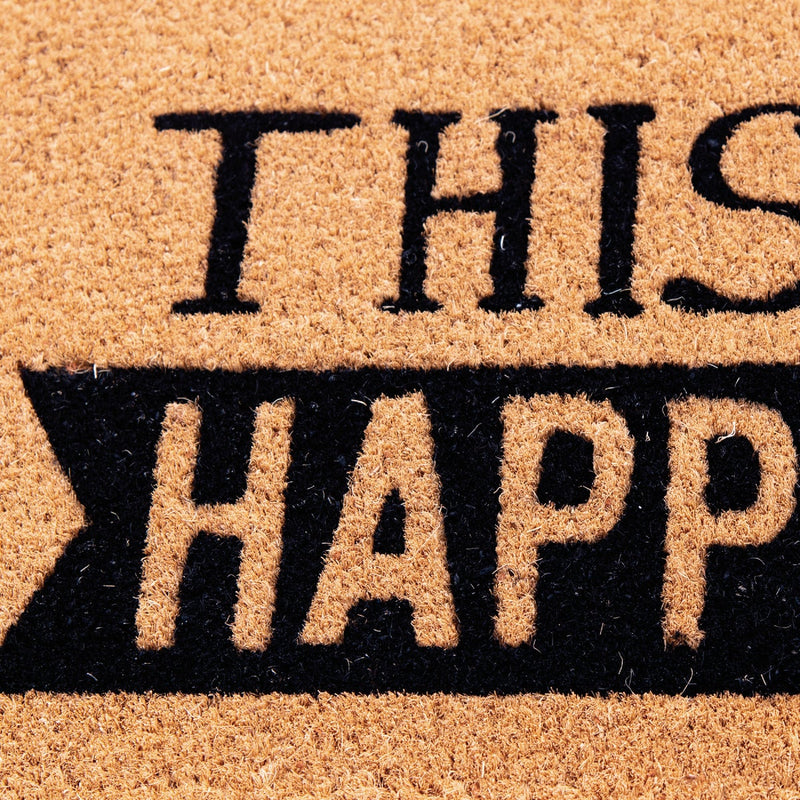 Natco Home 18 In. x 30 In. Coir Outdoor Doormat, Happy Place