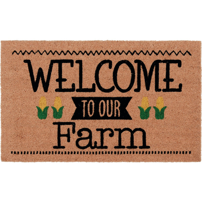 Natco Home 18 In. x 30 In. Coir Outdoor Doormat, Welcome To Our Farm