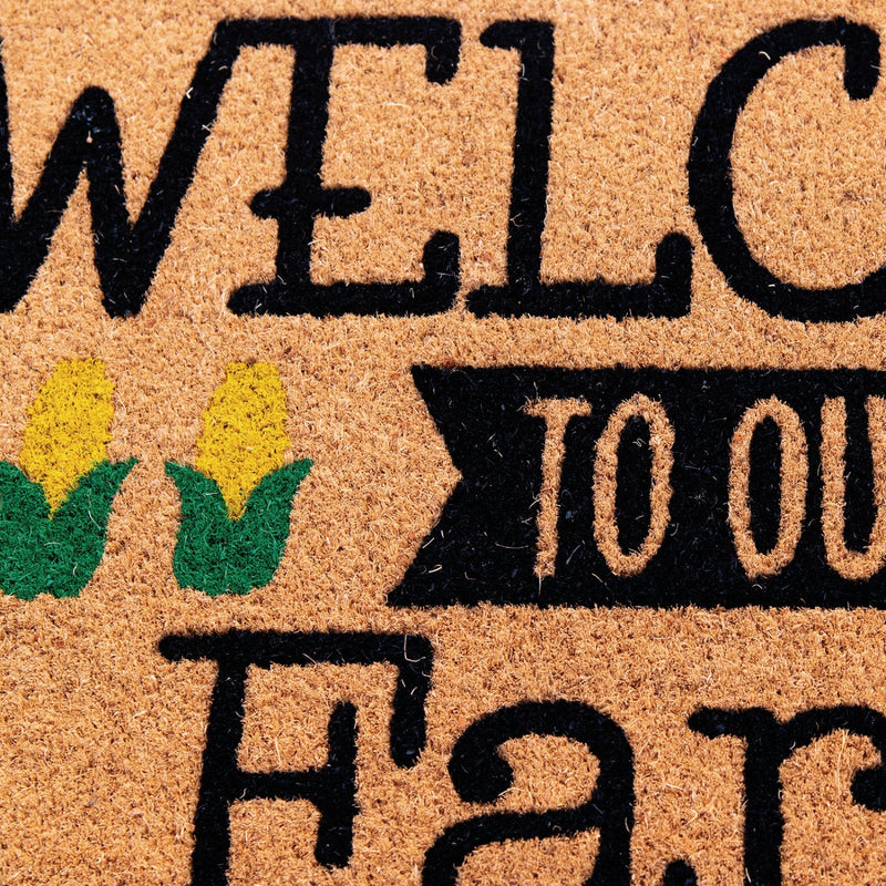 Natco Home 18 In. x 30 In. Coir Outdoor Doormat, Welcome To Our Farm