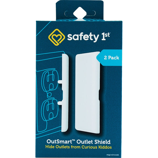 Safety 1st Outsmart Plug In White Outlet Shield (2-Pack)