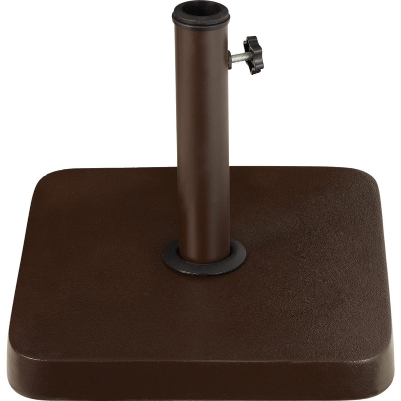 Outdoor Expressions 13.5 In. Square Brown Concrete Umbrella Base