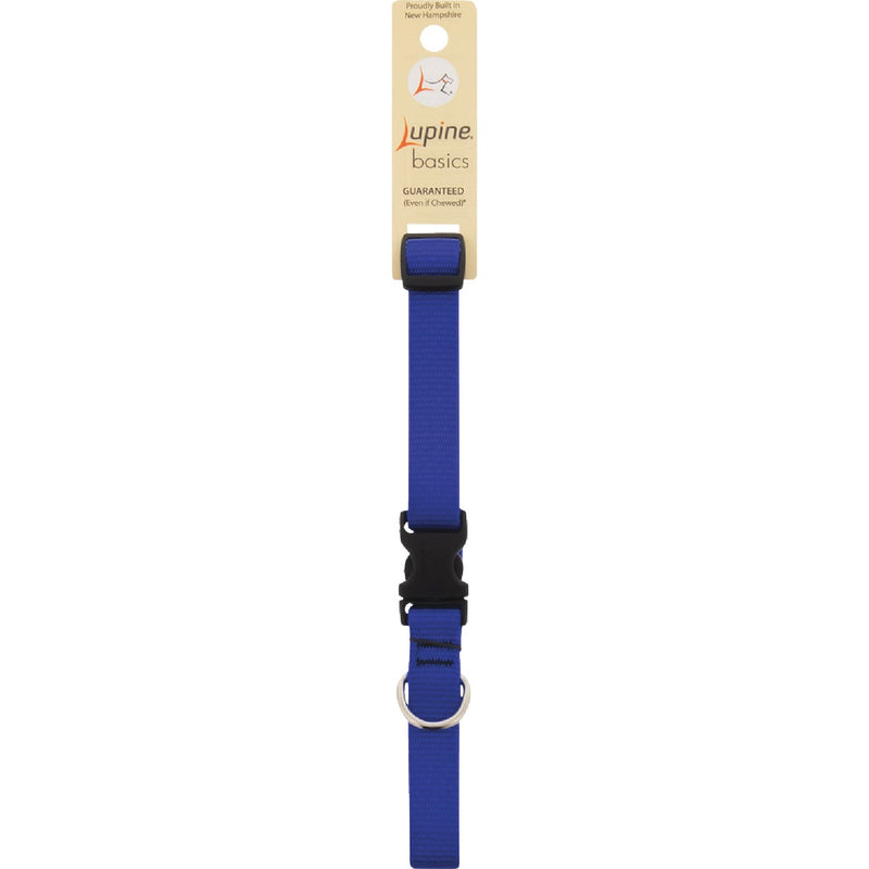 Lupine 3/4 In. Blue Adjustable Dog Collar