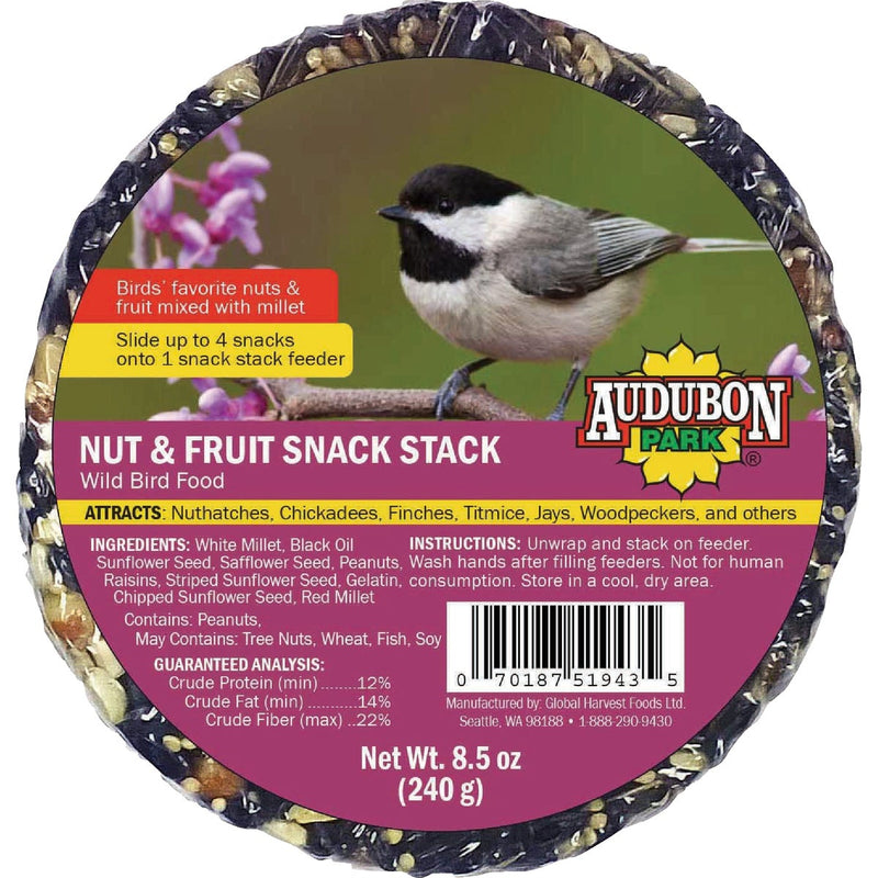 Audubon Park Snack Stack 8.5 Oz. Nut & Fruit Bird Seed Cake