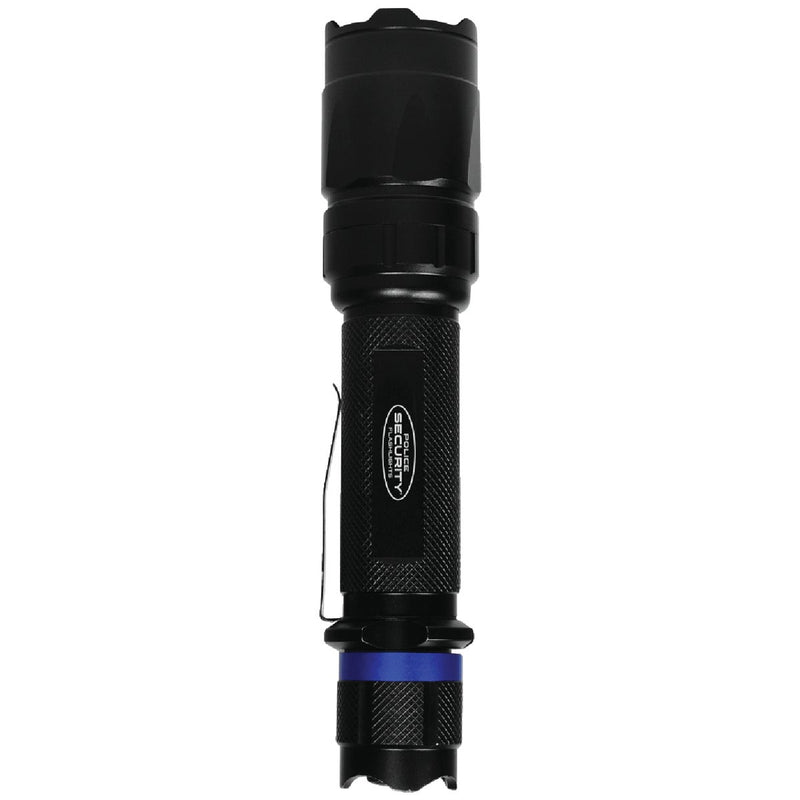 Police Security Trac-Tact 2AA 350 Lm. Tactical LED Flashlight with UV & Red LED Modes