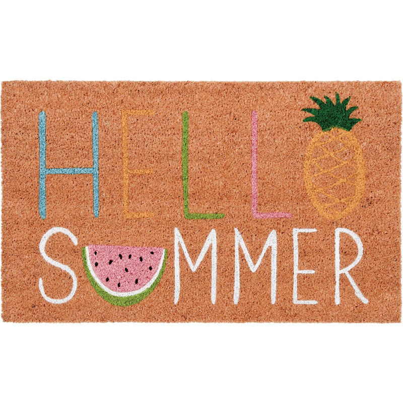 Natco Home 18 In. x 30 In. Coir Outdoor Doormat, Hello Summer