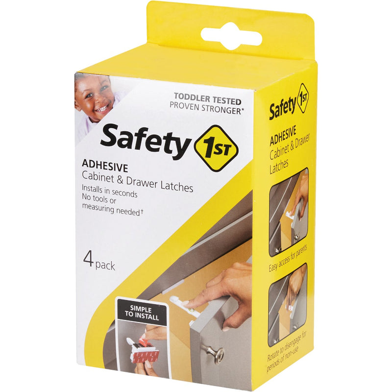 Safety 1st Adhesive Cabinet & Drawer Lock & Latch (4-Pack)