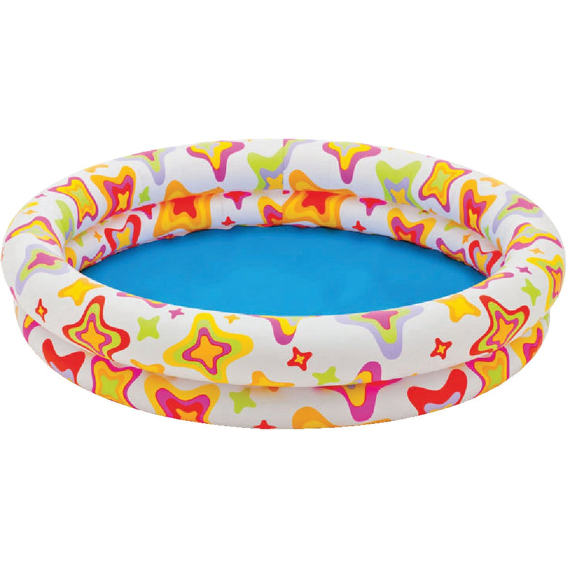 Intex 10 In. D. x 48 In. Dia. Multi-Colored Vinyl Inflatable Circle Fun Pool