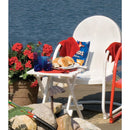 Adams Quik-Fold White 15 In. x 17.5 In. Rectangle Resin Folding Side Table