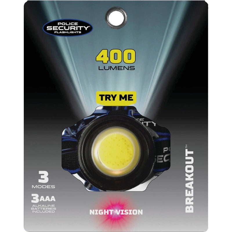 Police Security Breakout 550 Lm. 4AAA COB LED Headlamp