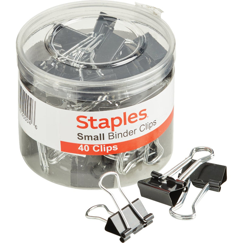 Staples 0.75 In. Small Binder Clips (40-Pack)