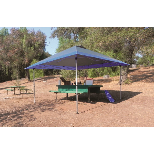 Crown Shade Mega Shade 10 Ft. x 10 Ft. Cool Gray Steel Frame with Gray Canopy Automatic Awning