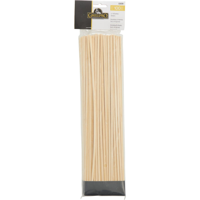 GrillPro 12 In. Bamboo Skewer (100-Pack)