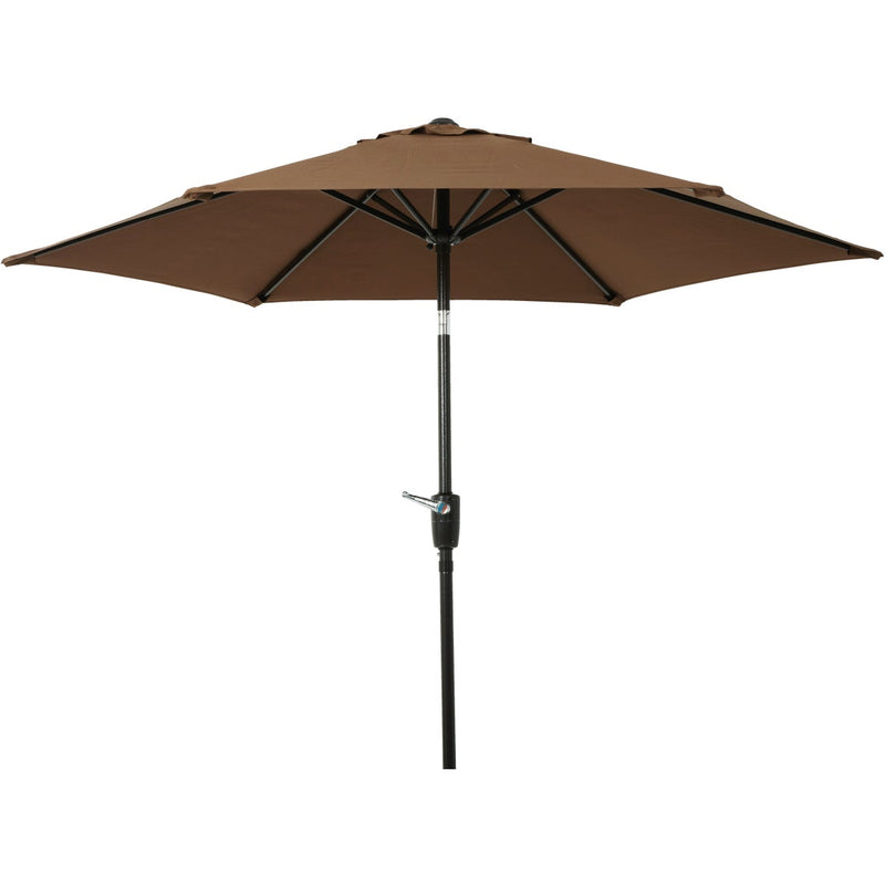 Outdoor Expressions 7.5 Ft. Aluminum Tilt/Crank Brown Patio Umbrella