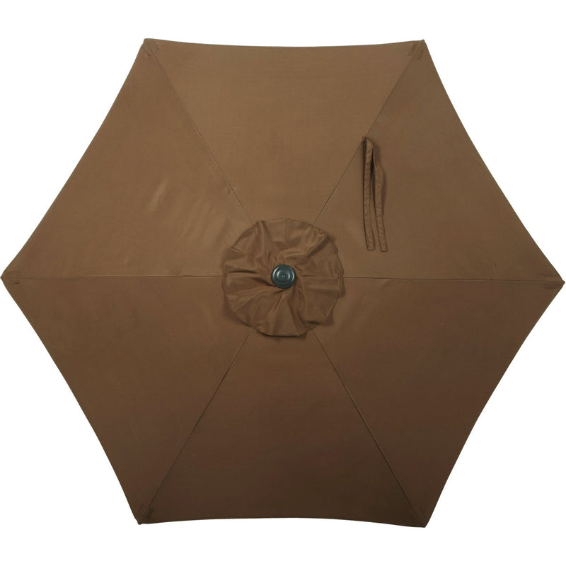 Outdoor Expressions 7.5 Ft. Aluminum Tilt/Crank Brown Patio Umbrella