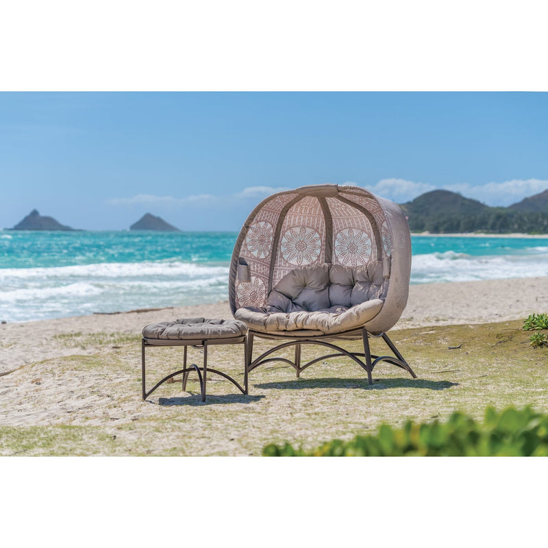 Flowerhouse Cozy Pumpkin 45 In. W. x 56 In. H. x 25 In. D. Sand Loveseat