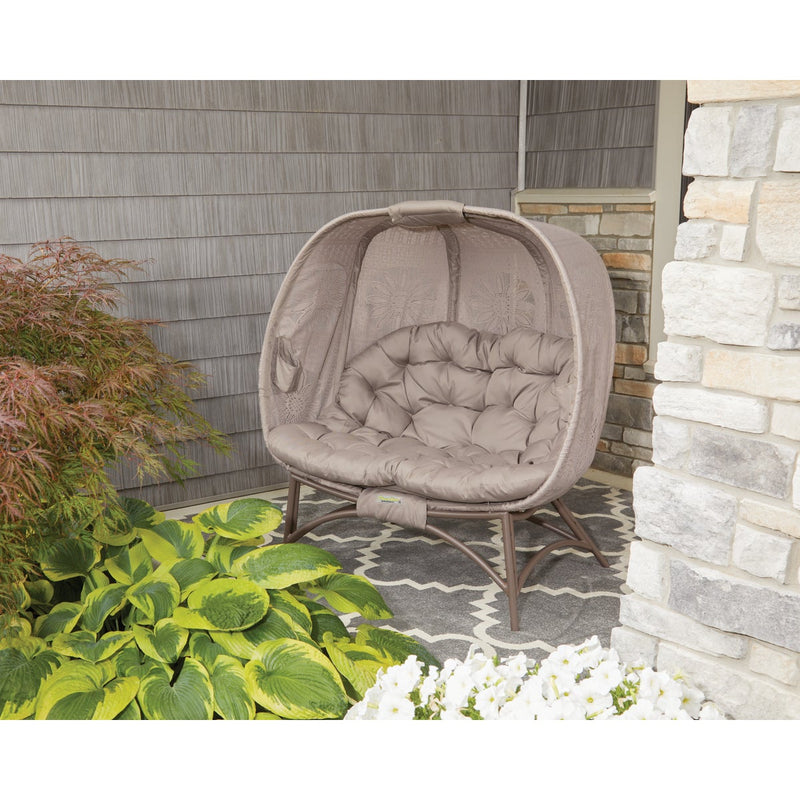 Flowerhouse Cozy Pumpkin 45 In. W. x 56 In. H. x 25 In. D. Sand Loveseat