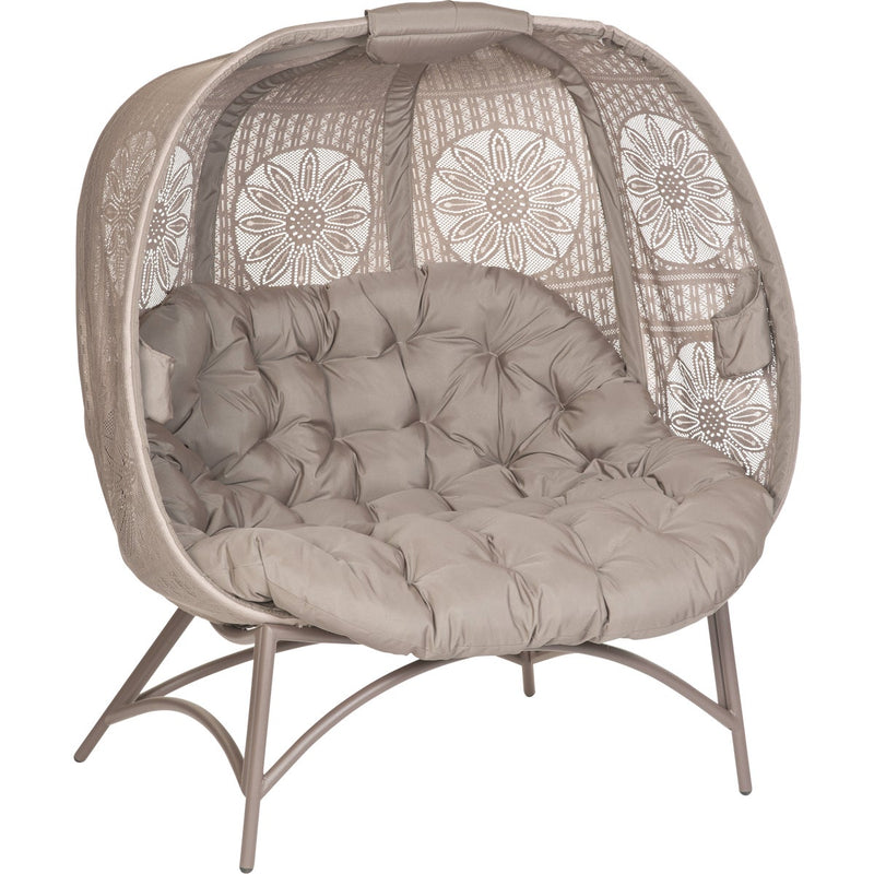 Flowerhouse Cozy Pumpkin 45 In. W. x 56 In. H. x 25 In. D. Sand Loveseat