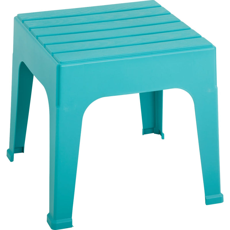 Adams Big Easy Teal 18.9 In. Square Resin Stackable Side Table