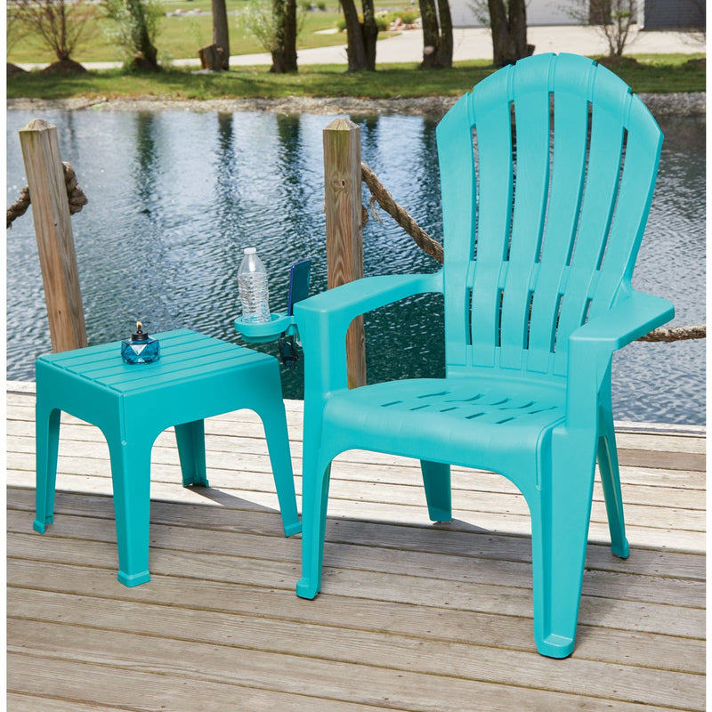 Adams Big Easy Teal 18.9 In. Square Resin Stackable Side Table