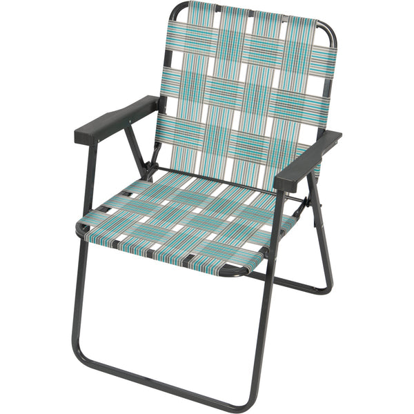 Rio Brands Teal & Gray Polyester Web Steel Frame Folding Chair