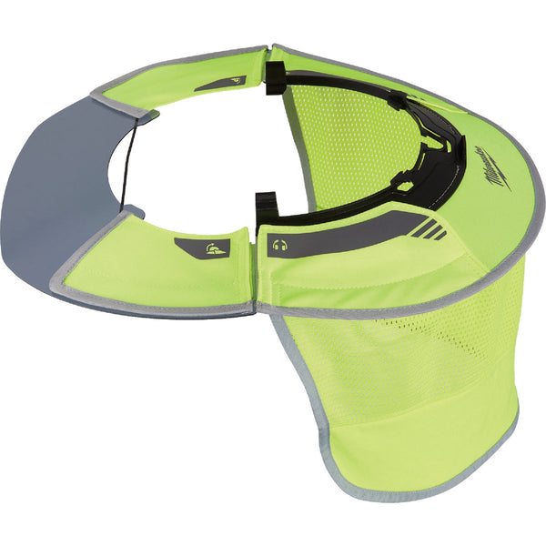 Milwaukee Bolt Hi-Vis Yellow Nylon Hard Hat Sun Visor & Sunshade with 50+UPF UV Protection