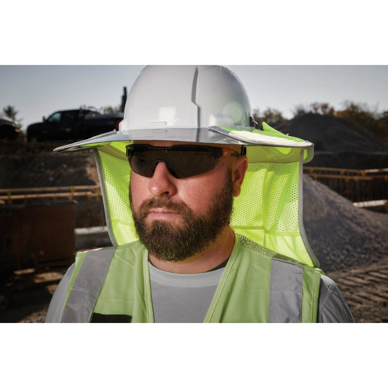 Milwaukee Bolt Hi-Vis Yellow Nylon Hard Hat Sun Visor & Sunshade with 50+UPF UV Protection