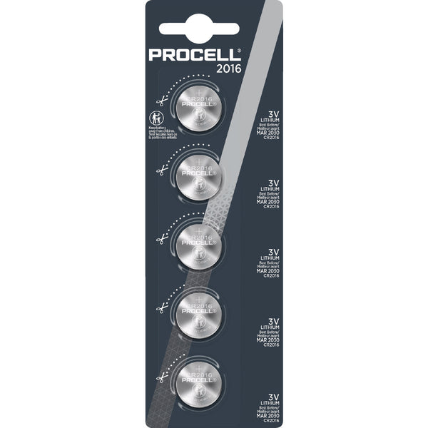 Procell 2016 Lithium 3.0V Coin Cell Battery (5-Pack)