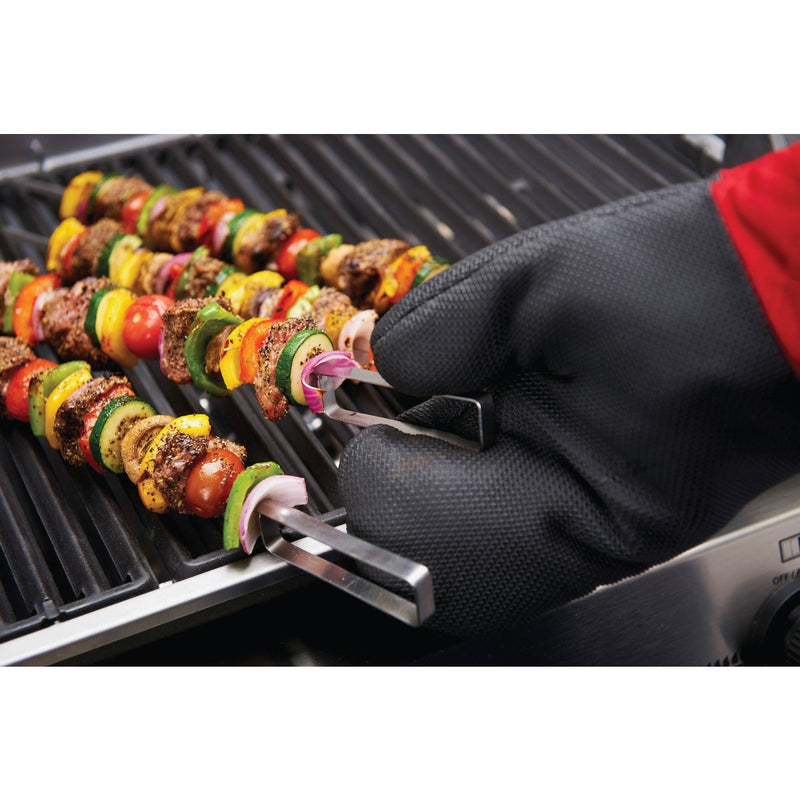GrillPro 16 In. Black Heavy-Duty Silicone Palm Grill Mitt