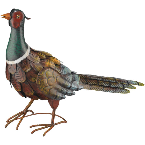 Regal Art & Gift Metal Pheasant Lawn Ornament, Standing Up