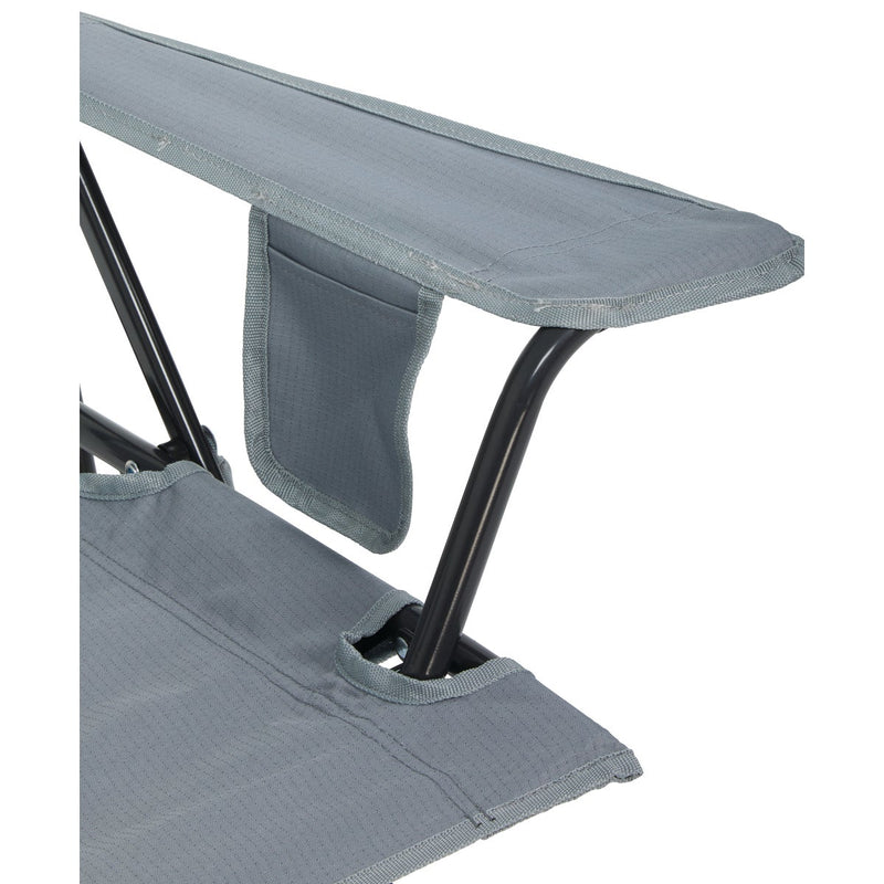 GCI Outdoor Comfort Pro Mercury Gray PVC-Backed Polyester Steel Powder-Coated Folding Rocker