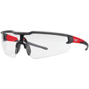 Milwaukee Red & Black Frame Safety Glasses with Clear Anti-Scratch Lenses (3-Pack)