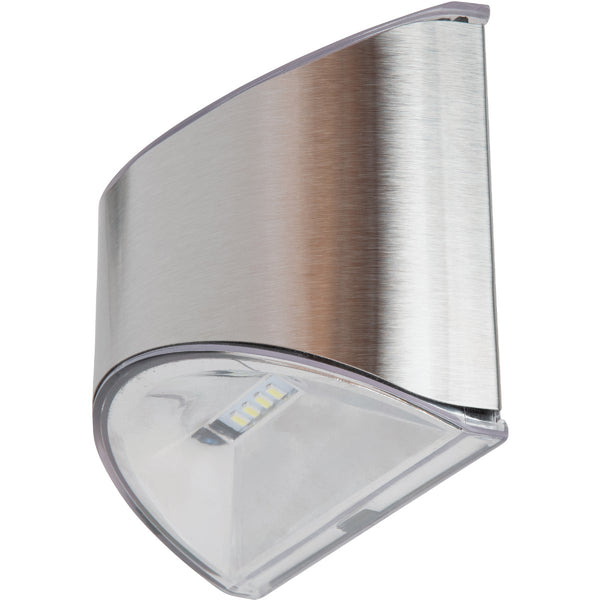 Moonrays 3.94 In. L. Stainless Steel SMD LED Solar Wedge Light (2-Pack)