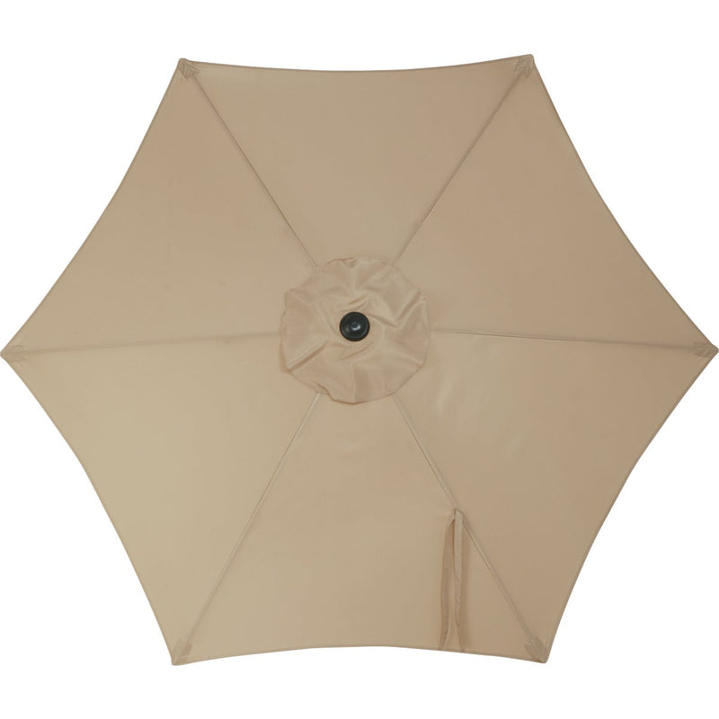 Outdoor Expressions 7.5 Ft. Aluminum Tilt/Crank Tan Patio Umbrella