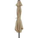 Outdoor Expressions 7.5 Ft. Aluminum Tilt/Crank Tan Patio Umbrella