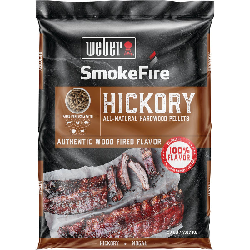 Weber SmokeFire 20 Lb. Hickory Wood Grilling Pellets